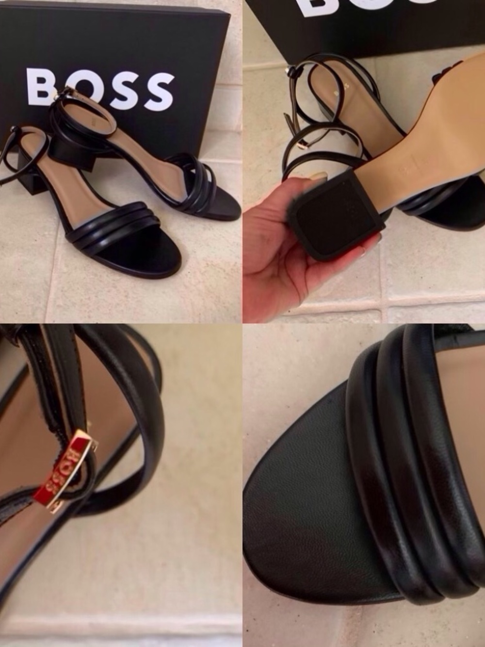 NWT HUGO BOSS Leather Sandals size 9